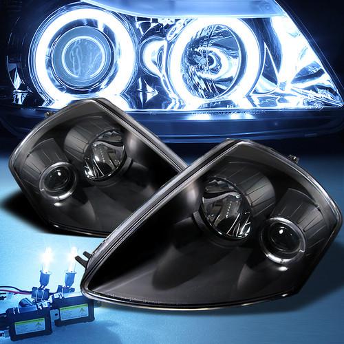 8000k slim xenon hid+black 00-05 mit. eclipse ccfl halo projector headlights