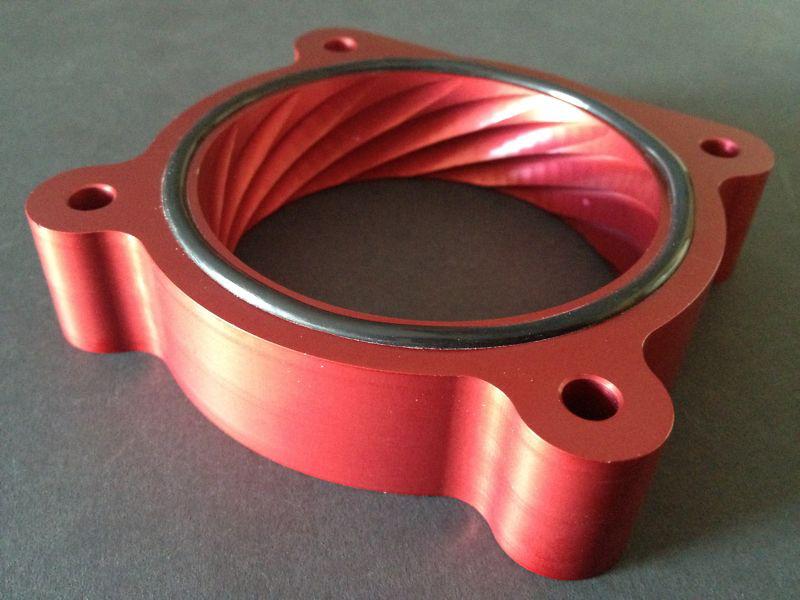 Red nissan titan, frontier, armada throttle body spacer