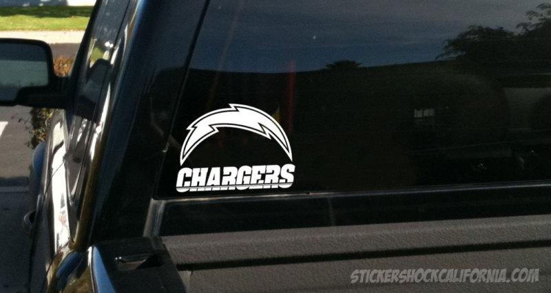 San diego chargers white vinyl decal sticker