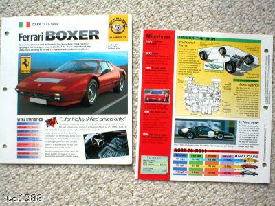 1977 / 1978 / 1979 FERRARI BOXER 365 GT4 BB IMP Brochure, US $10.00, image 2
