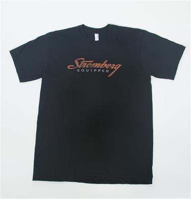 Stromberg t-shirt cotton black stromberg equipped logo men's 3xl ea 1101-b-3x
