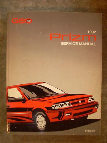 1992 92 geo prizm service shop repair book manual