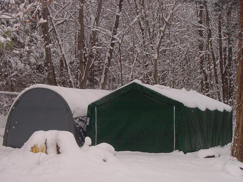 Instant garage portable rhino shelter 10'wide  x 20' long  x 8' high house style