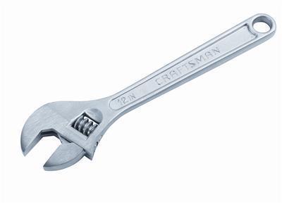 Craftsman adjustable wrench steel chrome 12.0" length 1.313" jaw capacity each