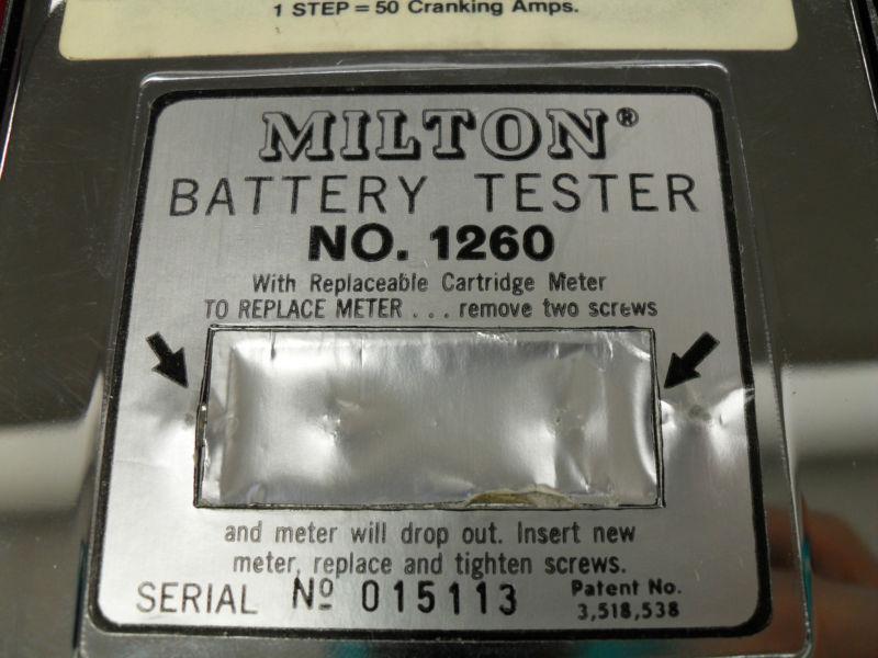 Buy USED MILTON BATTERY TESTER NO. 1260 in Dayton, Ohio, US, for US 59.99