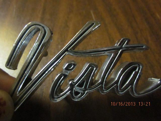 Oldsmobile station wagon "vista" emblem circa 60s? used