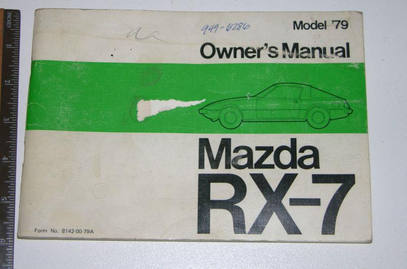 1979 mazda rx-7 owners manual original 