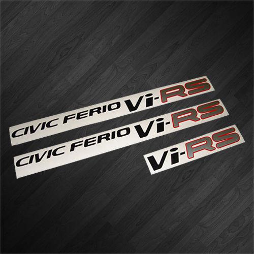 Jdm civic ferio vi-rs decal set. d15b vtec 3-stage cvt mmt ecu 1.5 sport sir crx