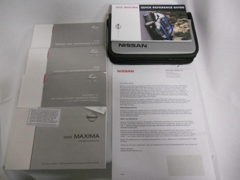 2005 nissan maxima owner's manual with oem booklet free shipping