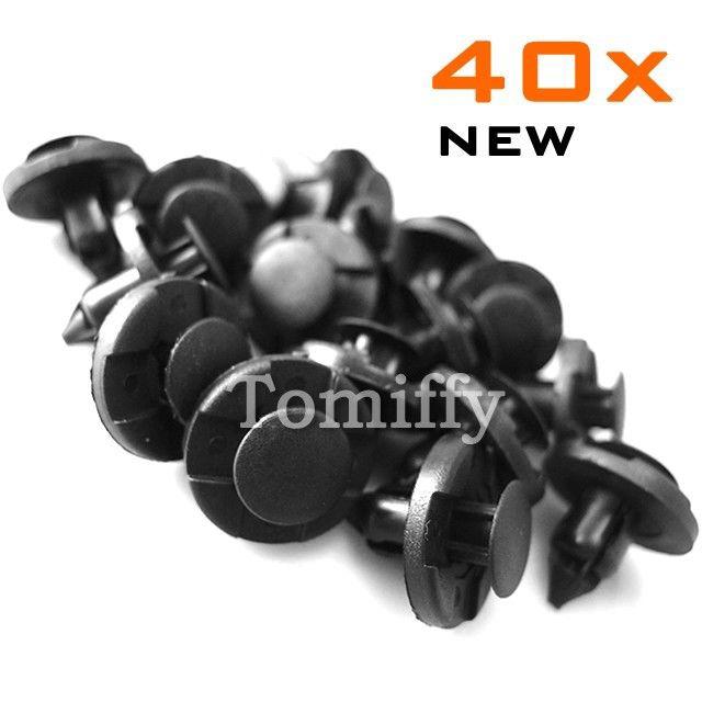 Find 40x Set Bumper Clips For Nissan Fender Push Type Fascia Retainer
