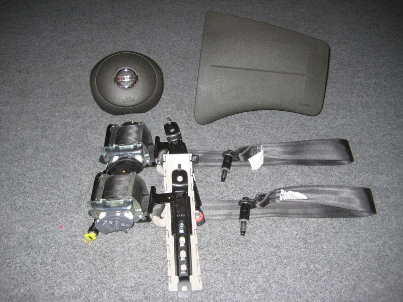 09 10 11 12 nissan cube airbag set driver pass air bag w/belts 2010 2011 2012