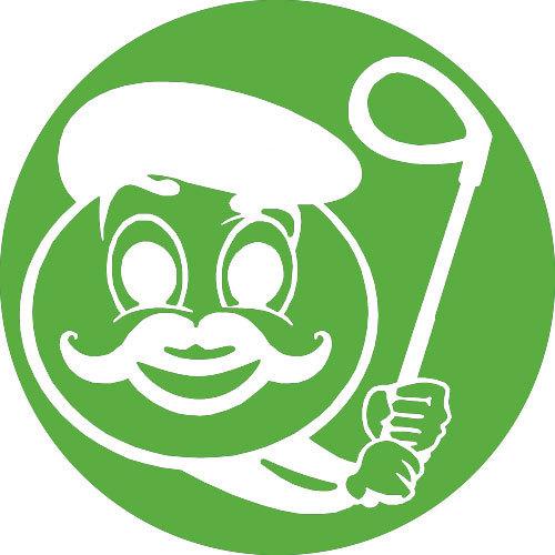 Emoticon golfer vinyl decal for auto or home