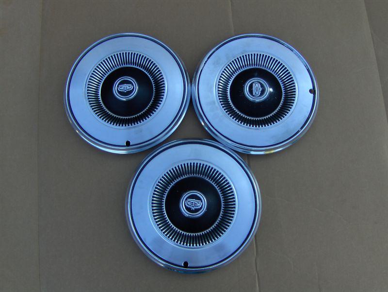 3-ford mercury 14" hubcaps torino maverick montego comet 72 73 74 75 76 77 trim