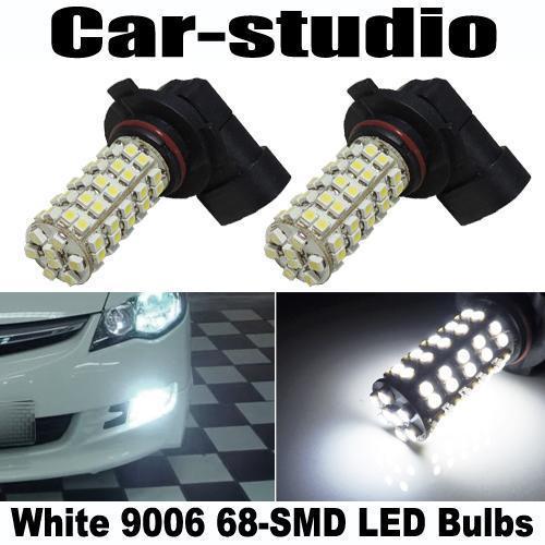 2pcs white 68-smd 9006 hb4 led replacement driving fog light bulb #f11