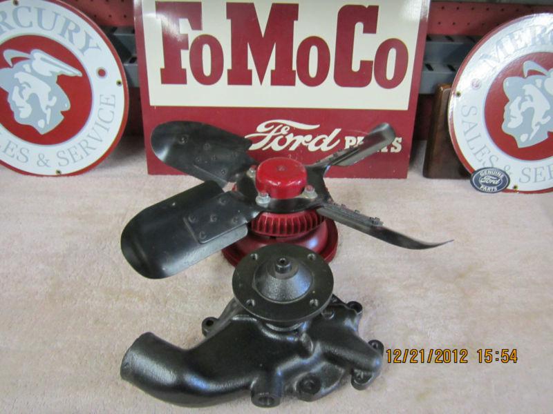 1957 mercury  312 power booster clutch fan accessorie set-up