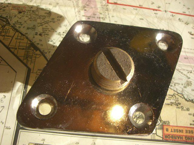 Abi recessed diamond stainless pad base w/ bronze dummy plug