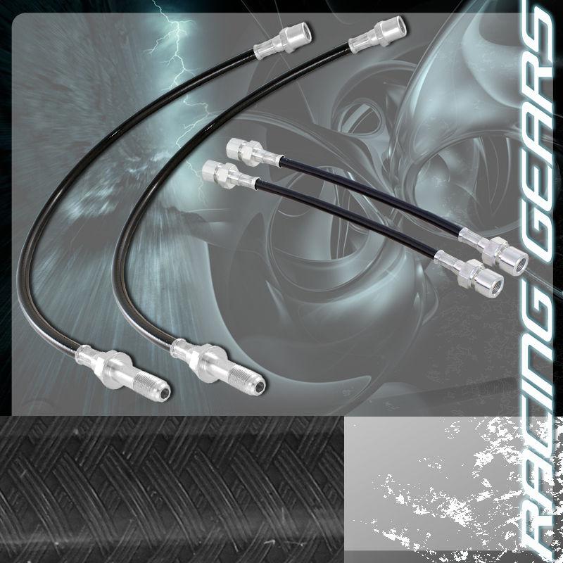 93-98 volkswagen golf jetta gti black front rear stainless steel hose brake line