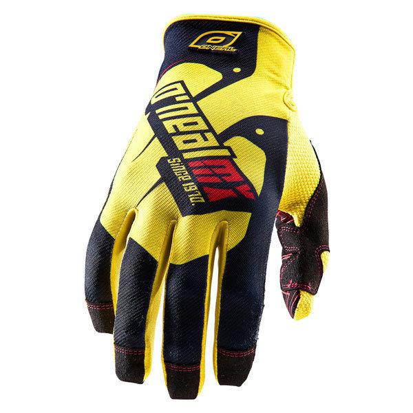 Yellow/black 9 o'neal racing jump racewear gloves