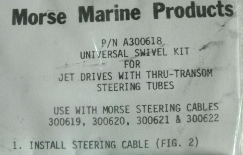 MORSE TELEFLEX UNIVERSAL STEERING SWIVEL KIT 300618, US $19.95, image 2