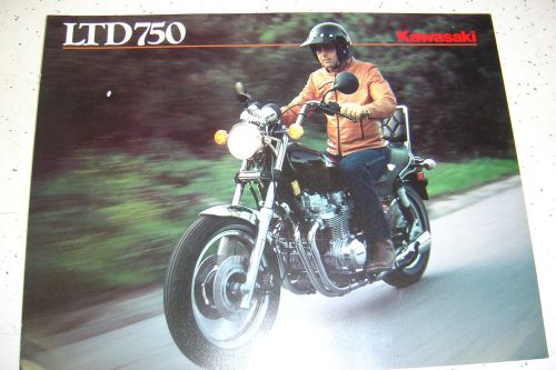 1984 kawasaki ltd 750cc sales brochure,genuine nos, 4 pages.