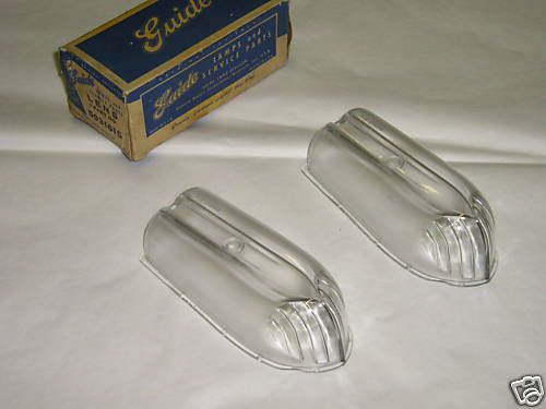 1941 buick nos front turn signal / parking light lenses and diffusers