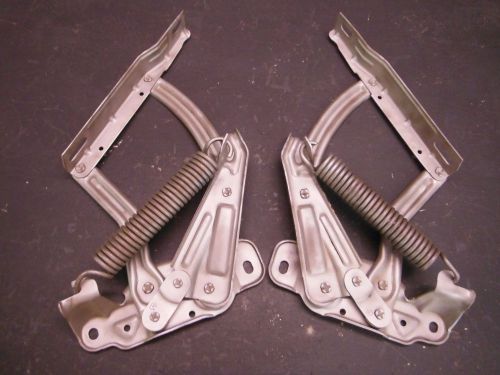 Real gm 64 65 66 67 pontiac lemans gto hood hinges w correct markings f85 442