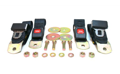 Fj40  land cruiser seat belts - 2 point non-retractable rear seat belts - black