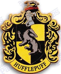 Hufflepuff  iron on embroidered patch 3.0&#034; x 2.5&#034; harry potter hogwarts wizard