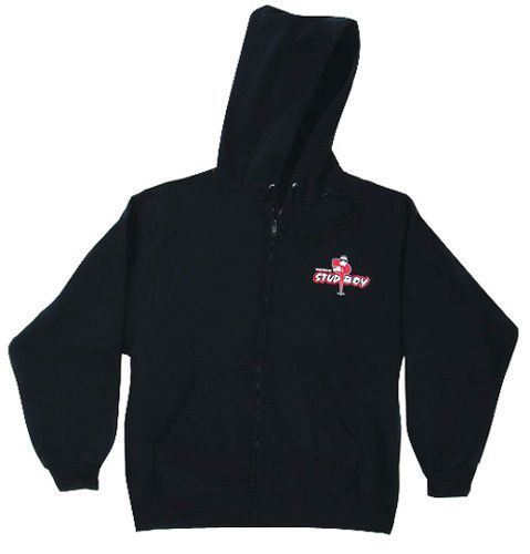 Liberty 2492-01 stud boy black zip hoodie, large