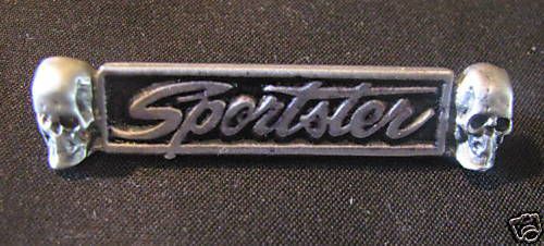 1976 harley sportster skull motorcycle pin old skool
