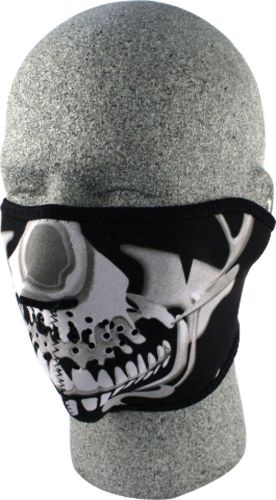Zanheadgear neoprene half mask chrome skull - wnfm023h