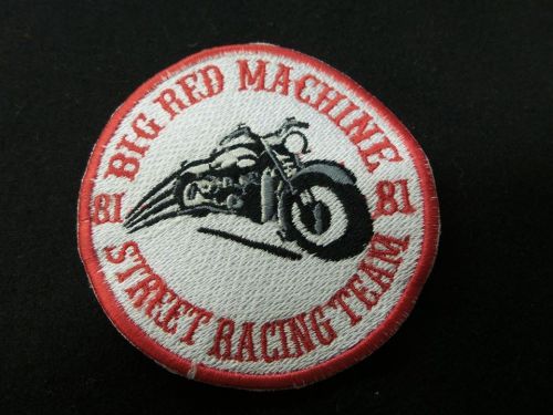 81 support big red machine biker patch red and white supporter motorcycle