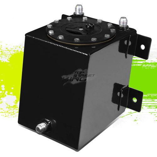 1 gallon lightweight black aluminum gas fuel cell tank+level sender 8"x8"x8"