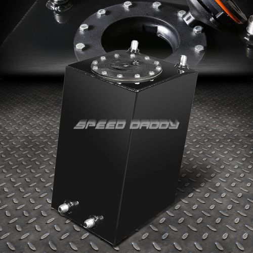 3 gallon/11.35 liter black coated aluminum racing drift fuel cell gas tank+cap