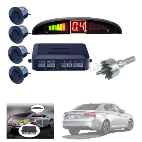 4 parking sensors w/ led display car reverse sound aler backup radar system auto