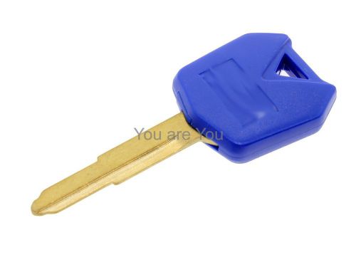 1x bike uncut blank key for kawasaki z1000sx/ninja 1000/tourer zx1400/14r blue