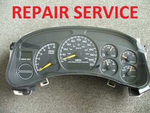1999-2002 chevrolet tahoe suburban gear indicator mileage screen repair 2000 01