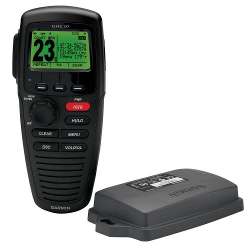 Garmin ghs™ 20/gws™ 20 wireless remote hub &amp; vhf handset - black # 010-11189-10