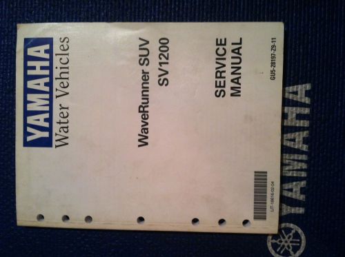 Yamaha oem service manual sv1200 watercraft lit-18616-02-04 published in 1999