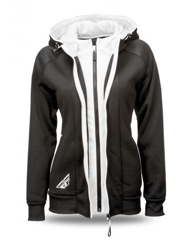 Fly racing track 2016 womens zip up hoody black/white