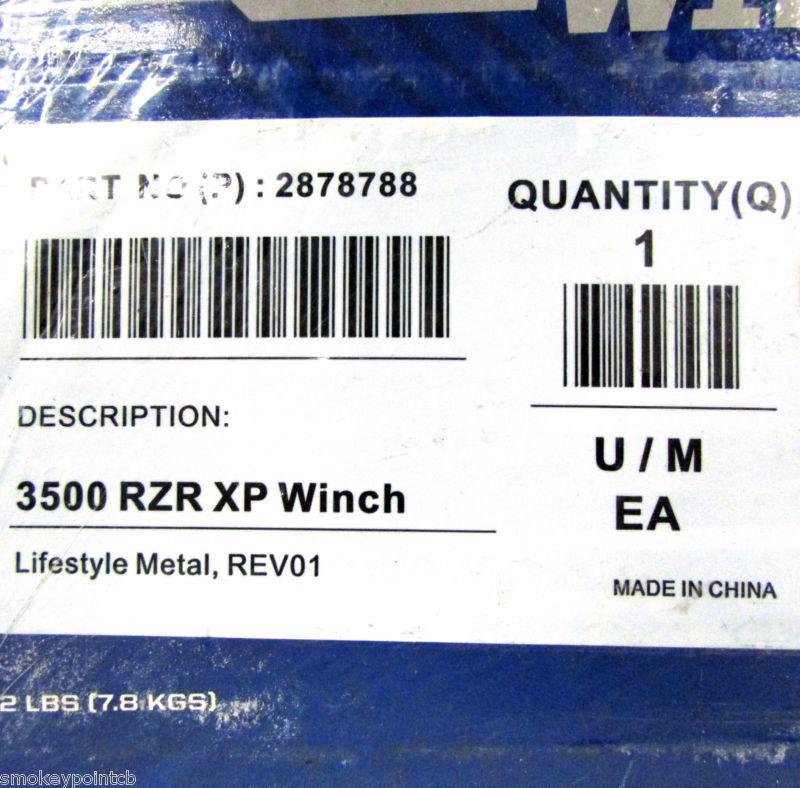 New Polaris 3500 Lb HD Winch Kit 2011-2012 RZR Razor 900 **READ LISTING** u0046, US $469.89, image 4