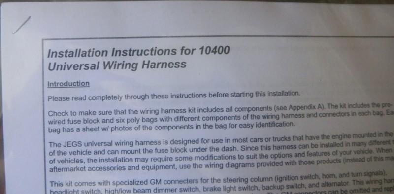 Jegs Performance Universal wiring harness kit W/ 18 Cuircuits, US $50.00, image 4