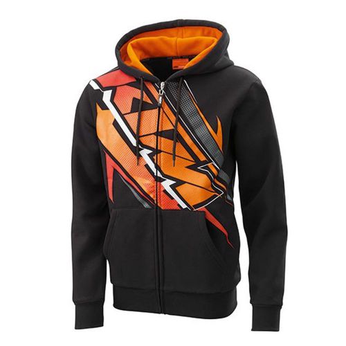 Ktm big mx zip hoodie black s, 2xl