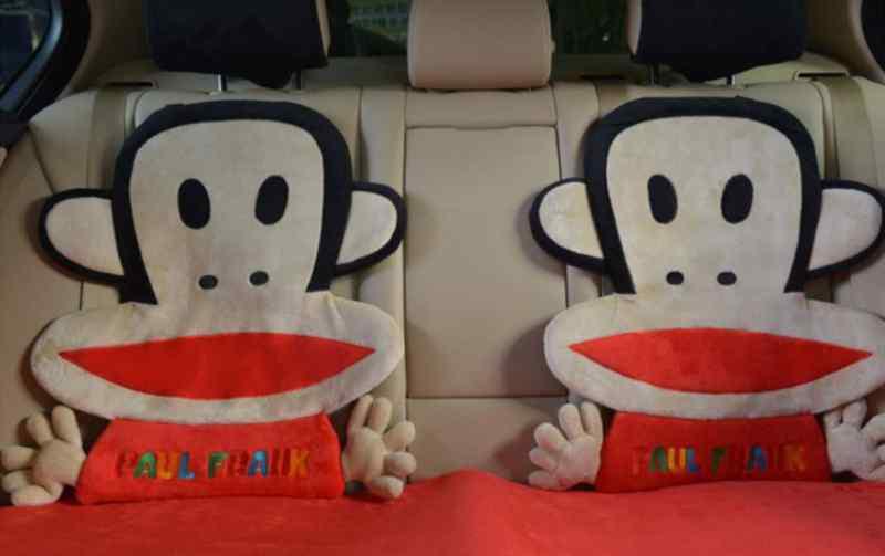 14PC-rose red plush cartoon mouth monkey design car seat cushion, US $180.00, image 5