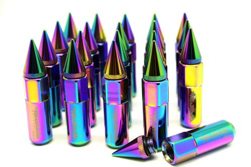 Spiked wheel lug nuts 12x1.5mm neo chrome 20pc for civic accord crv corolla
