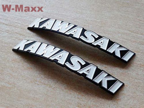 180mm 2x metal fuel gas tank fairing emblem decal stickers  for kawasaki motors