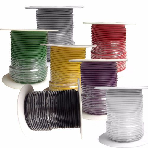 18 gauge primary wire : copper stranded : 7-100 foot rolls : choose your colors!