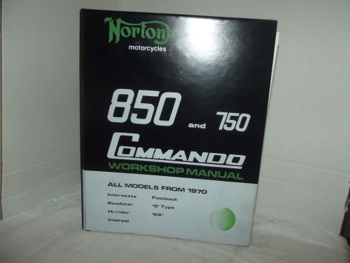 1970's norton commando 750 850 workshop manual oem