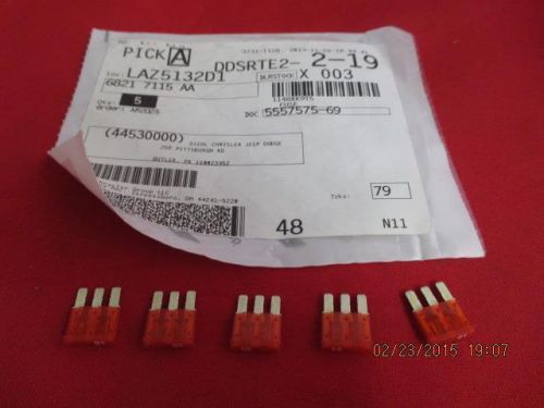 5 mini fuse 10 amp fits 14 15 cherokee 15 chrysler 200 nos mopar 68217115aa