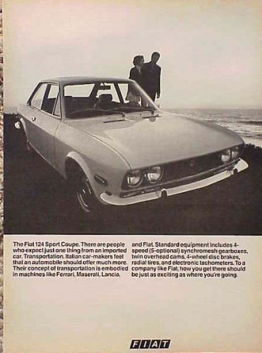1970 fiat 124 sport coupe original vintage ad  c my store 4more  5+= free ship